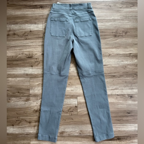 Spanx Stretch Twill Straight Leg Pant Hazy Blue Grey Sz XS Tall NWT - Picture 14 of 16